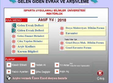 Gelen Giden Evrak Takip Programı